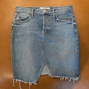 MOTHER Blue Denim Skirt